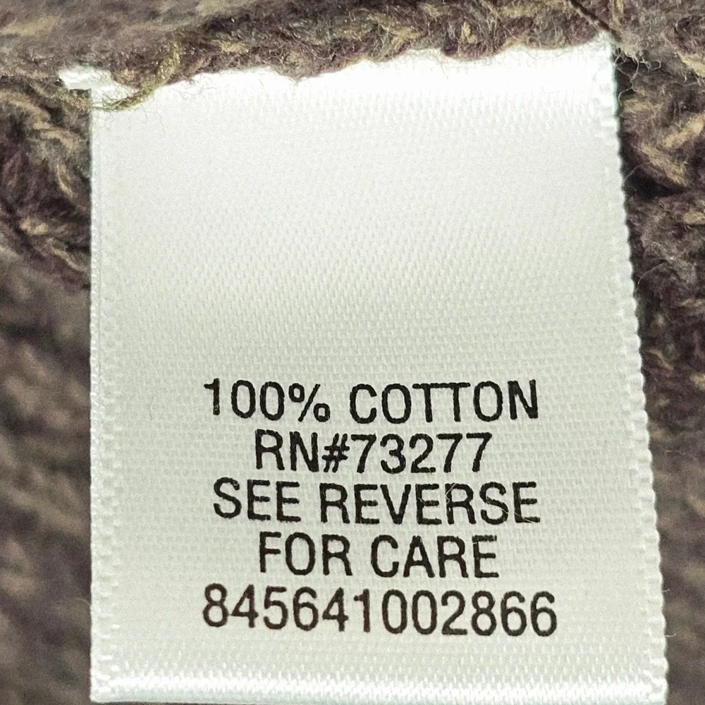 Croft & Barrow Mens XL Brown Shaker Stitch Sweater 100%‎ Cotton Henley Mock Neck